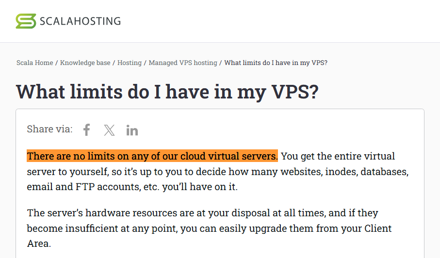 Scalahosting vps no limits